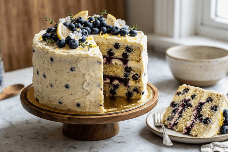 Lemon Blueberry Layer Cake Recipe